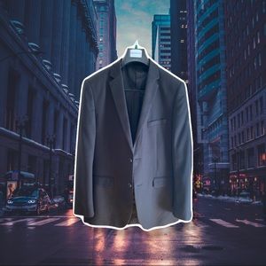 Mens black suit.